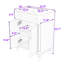 Meuble-lavabo simple autoportant moderne avec lavabo demi-lune en céramique et tablette de rangement réglable-502036771