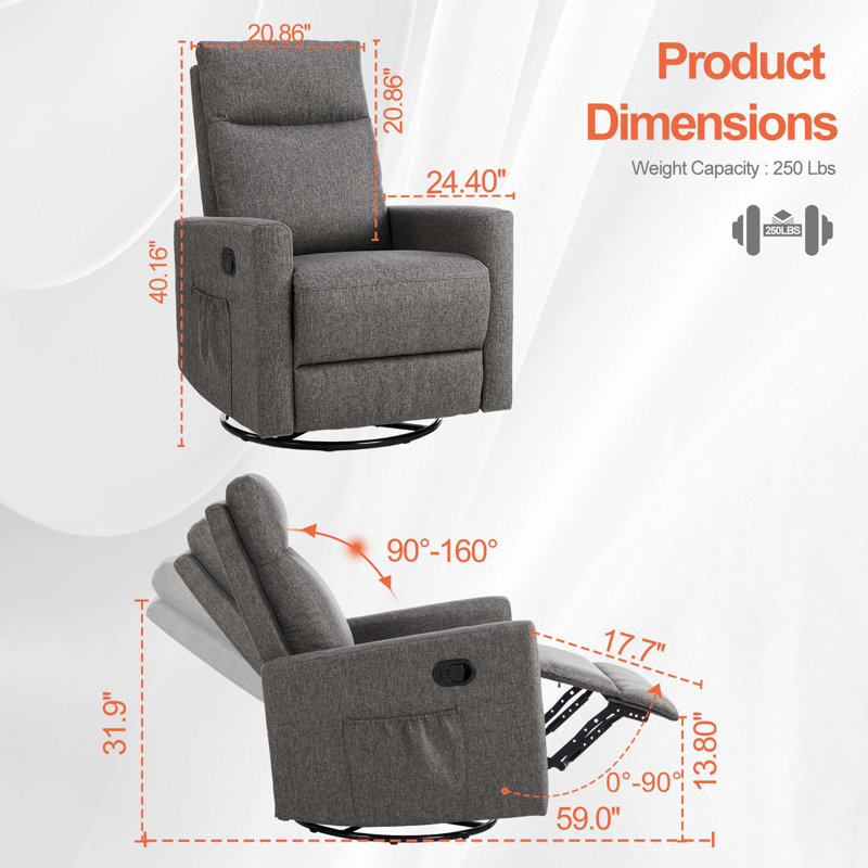 Canapé simple manuel inclinable Winback