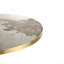 Table bistro ronde de 31,5 pouces avec plateau en faux marbre et plateau en métal robuste, facile à assembler, diamètre de la structure en métal robuste