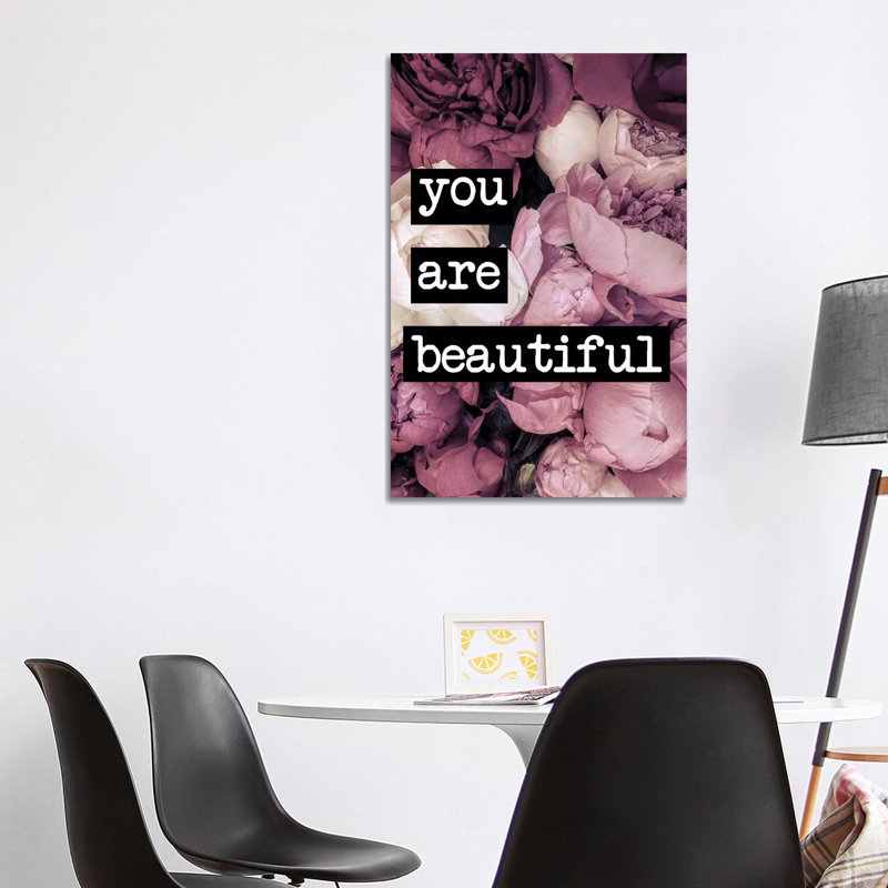 You Are Beautiful - Print on Canvas, Wrapped Canvas, 101.6cm H x 66.04cm W x 1.91cm D