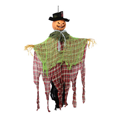Jack O Lantern Scarecrow Haunted House Prop Animatronics Halloween Party Decor