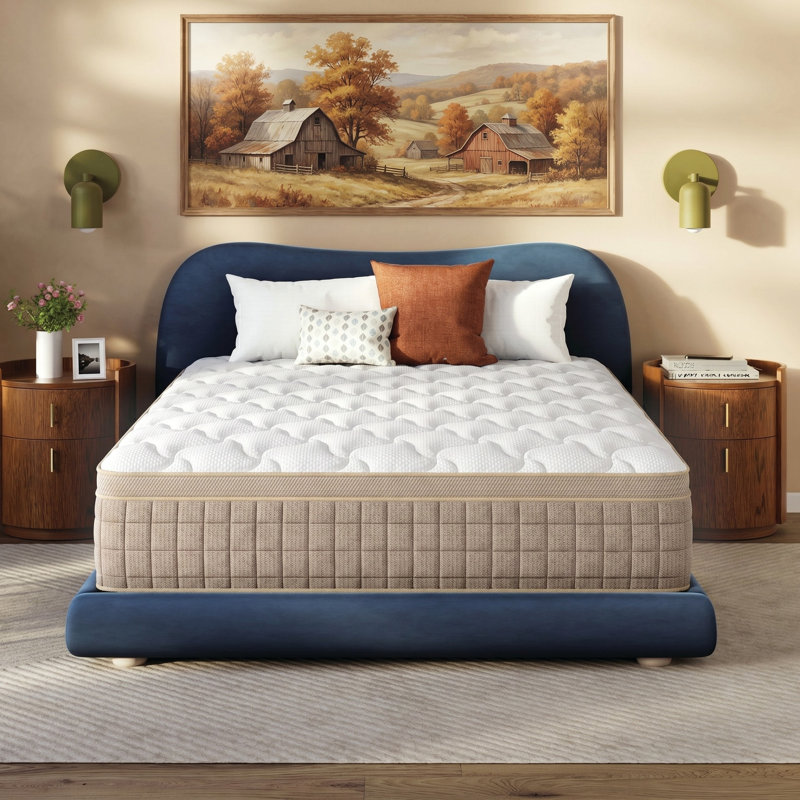 Matelas hybride en mousse de refroidissement de qualité moyenne, Lit double, 12"