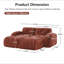 Canapé désossé en forme de U, tissu de velours doux, conception capitonnée, éponge haute densité 32D, aucun assemblage requis, conception ergonomique inférieure, conception antidérapante, repose-pieds mobiles pour les chambres à coucher-1131398219