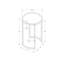 Table d'appoint, côté, rond, bout, table de chevet, lampe, stratifié aspect marbre blanc, métal gris-741087358
