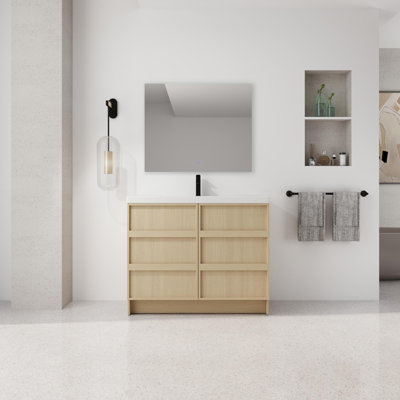Meuble-lavabo de 42 po avec lavabo en résine