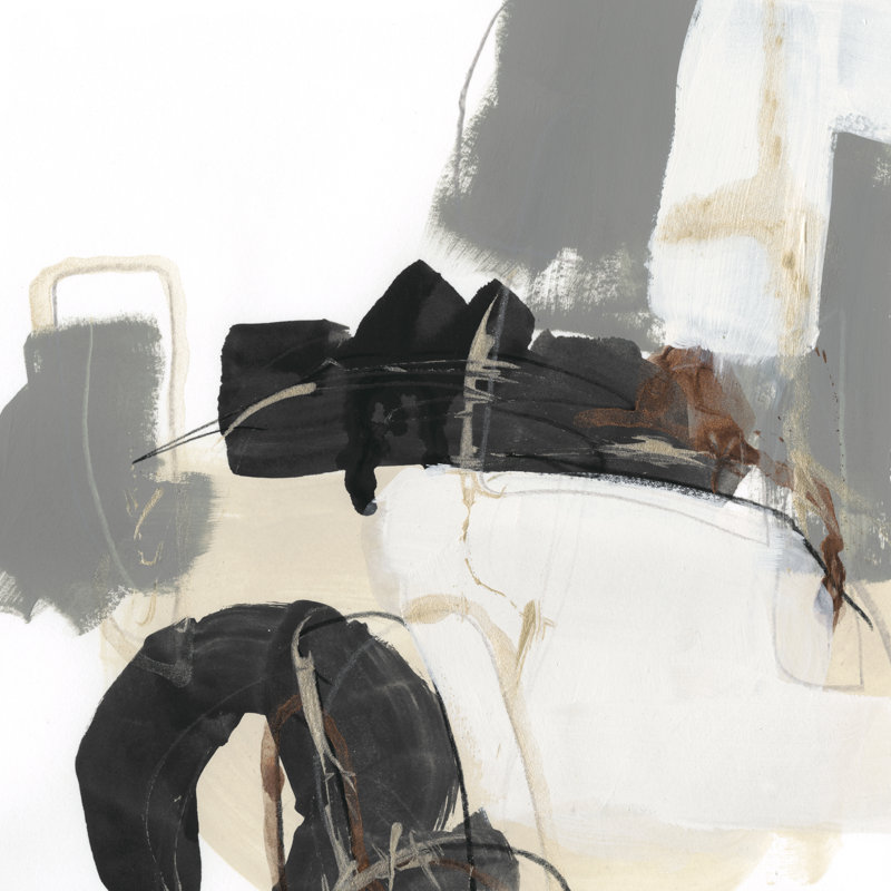«Essential Gesture I», peinture sur toile tendue, H 12 po x l 12 po