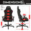 Fauteuil de jeu ergonomique PC
