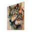 «Eklavya Wolves Portrait Watercolor1», reproduction sur bois-415171394