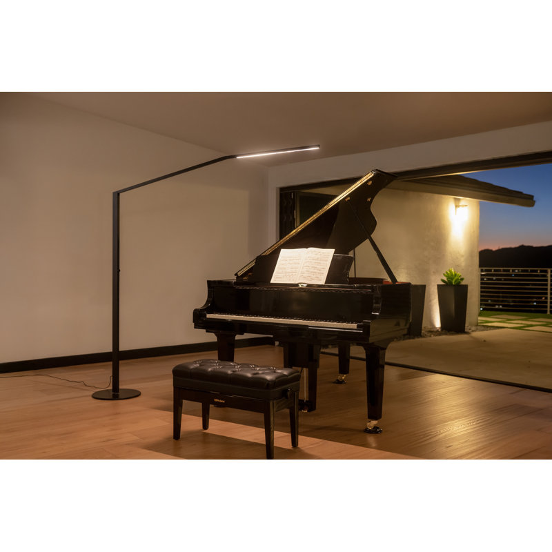 Z-Bar Titan Floor Lamp (Matte White), Matte Black
