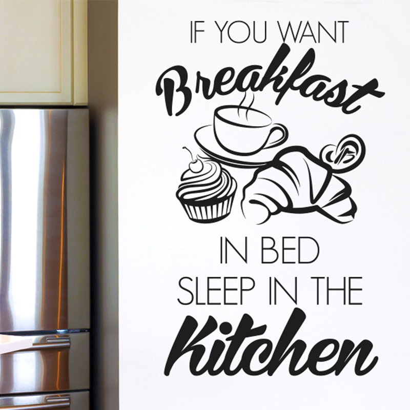 Food & Beverage Non-Wall Damaging Wall Decal, Black