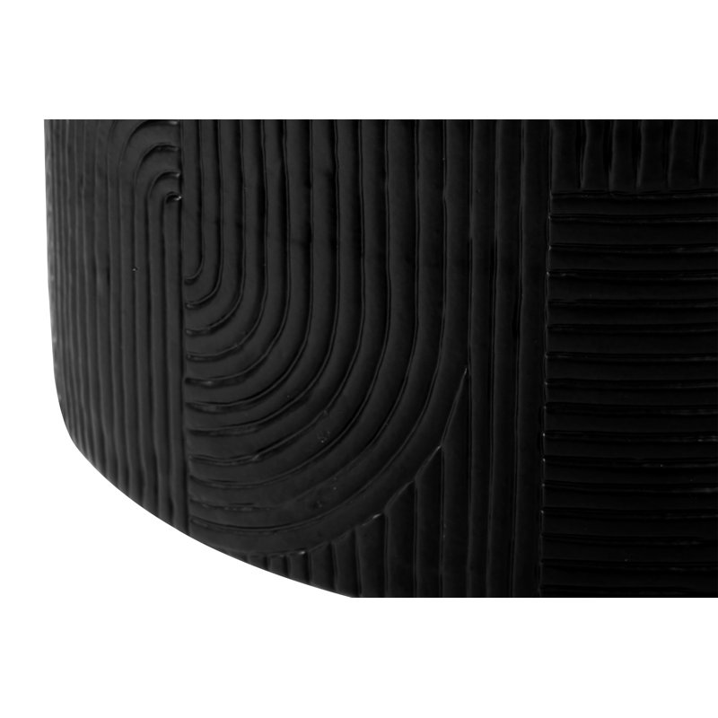 Provenance Signature Outdoor Round Side Table, Gloss Coal