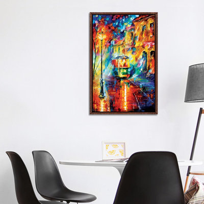 Night Trolley by Leonid Afremov - Painting on Canvas