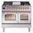ILVE Nostalgie II Series 40 inch Dual Fuel Range with 6 Sealed Burners, Griddle (Glass Door)-99299488-99299489