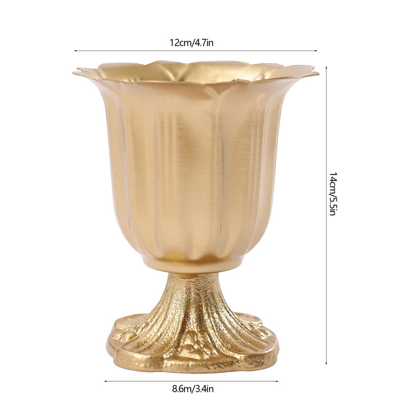 Iron Table Vase, Gold