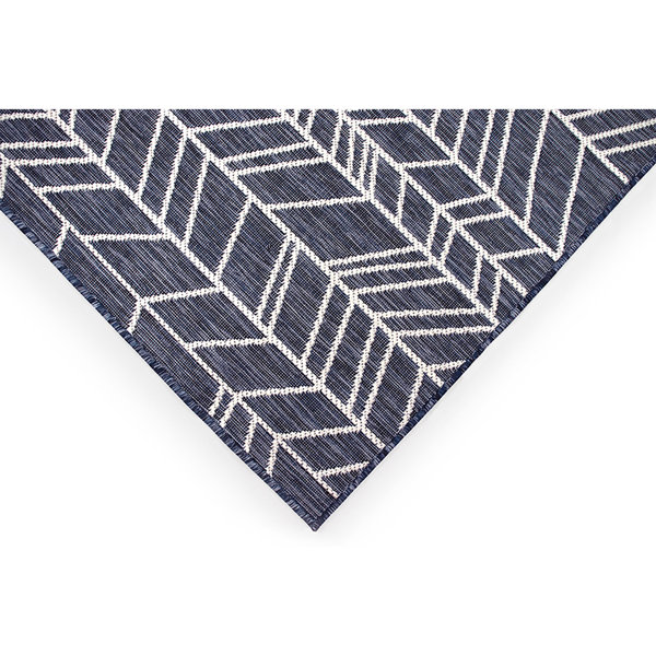 Mercury Row® Anwar Power Loom Navy Blue Indoor/Outdoor Rug & Reviews ...