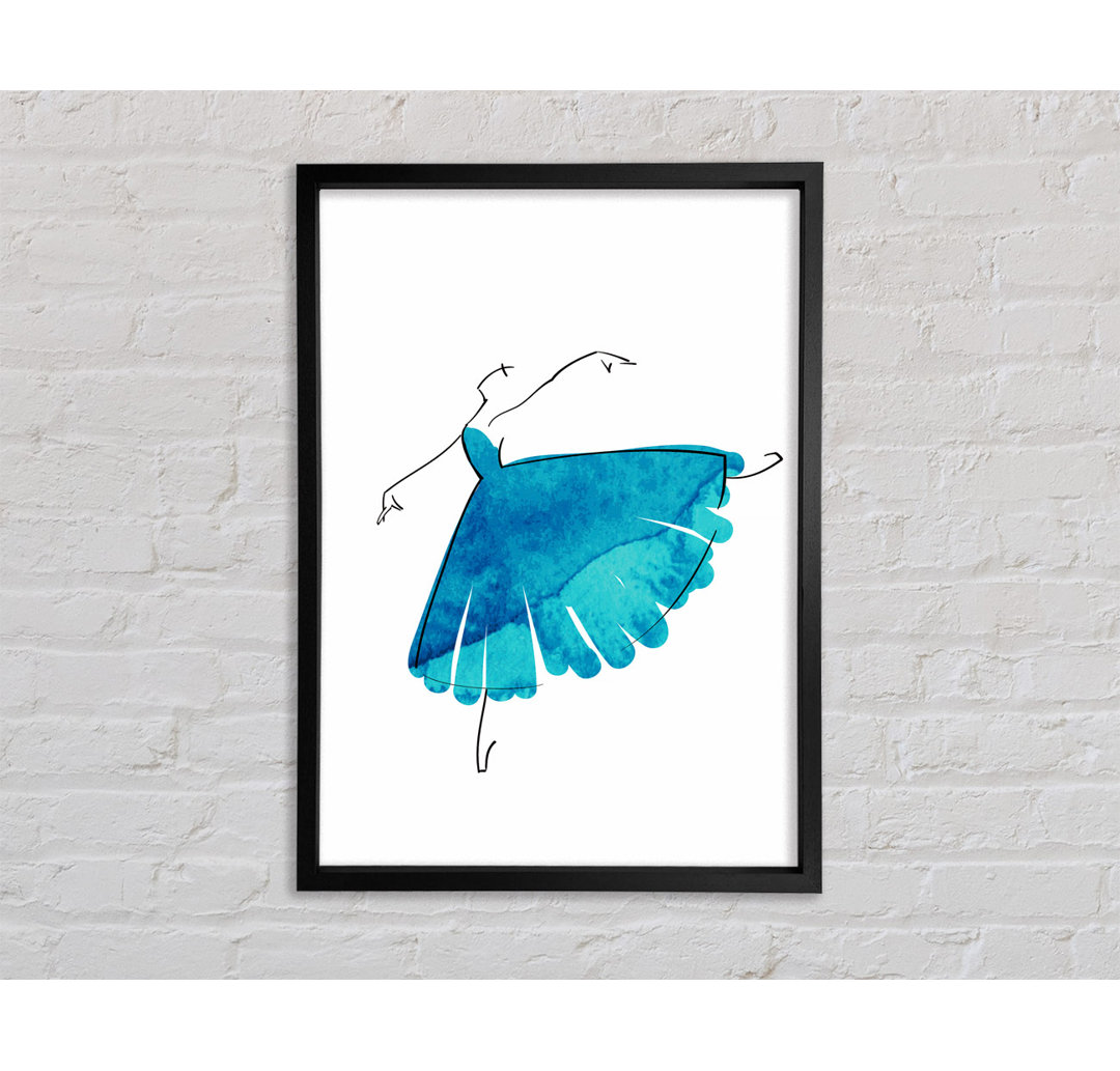 Gerahmtes Leinwandbild Blue Ballerina 2