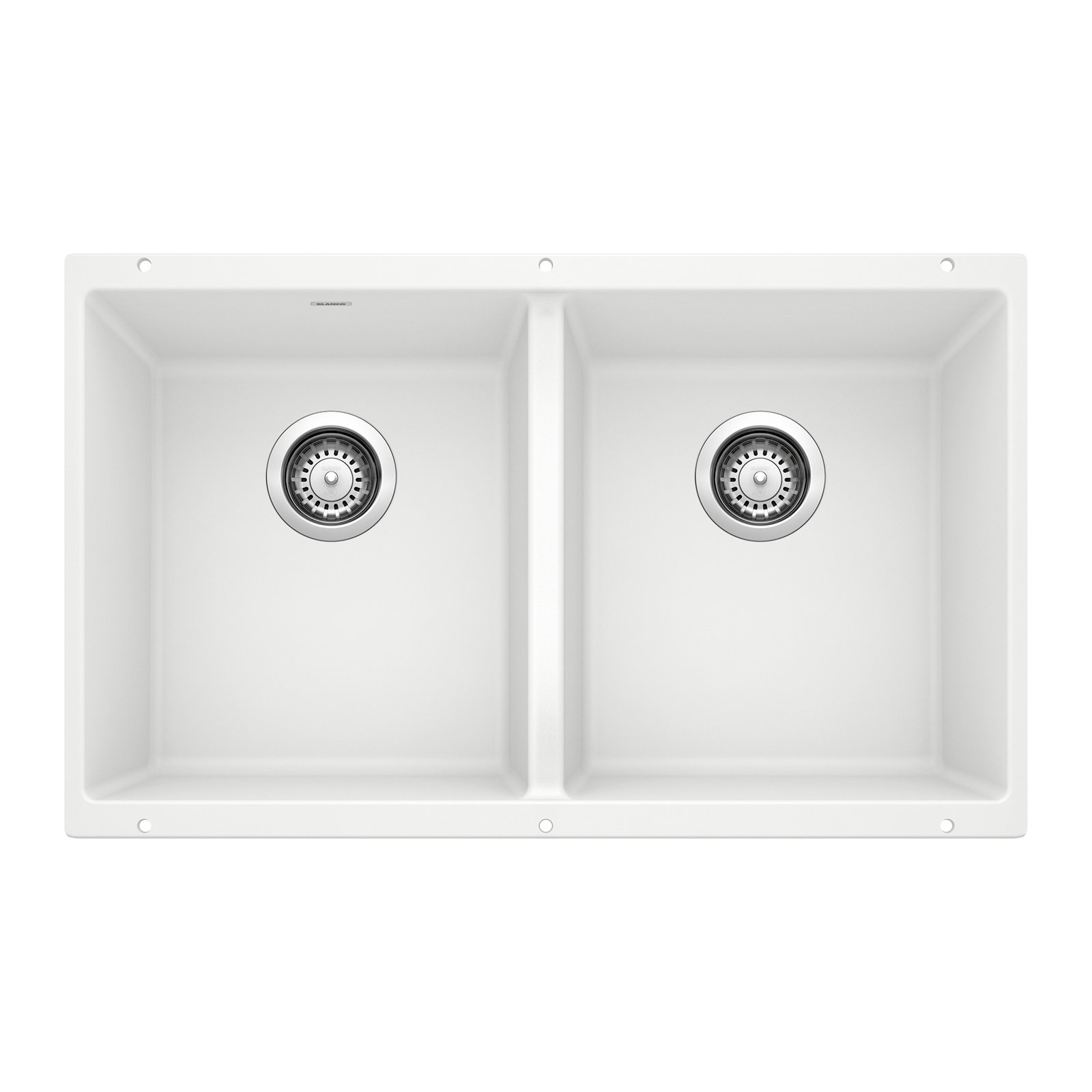 Precis SILGRANIT 29" 50/50 Double Bowl Undermount Kitchen Sink - Coal Black, White