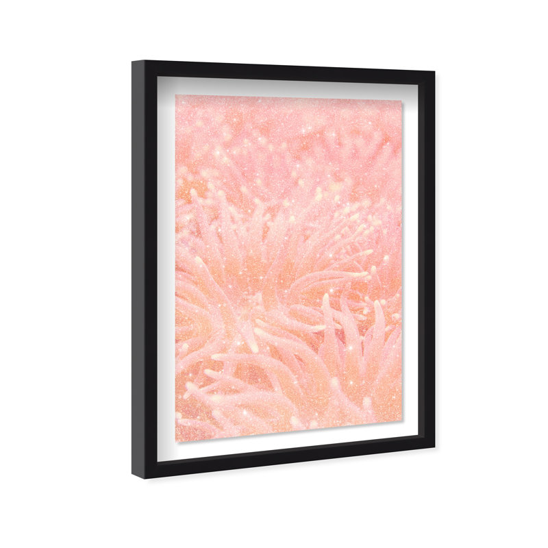 Deep Sea Flowers Print by Oliver Gal, 46.5"H x 31.5"W, Black Shadowbox