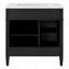 Meuble-lavabo 30 po avec lavabo supérieur, meuble-lavabo moderne avec 2 tiroirs et un tiroir basculant, meuble-lavabo simple-115688296