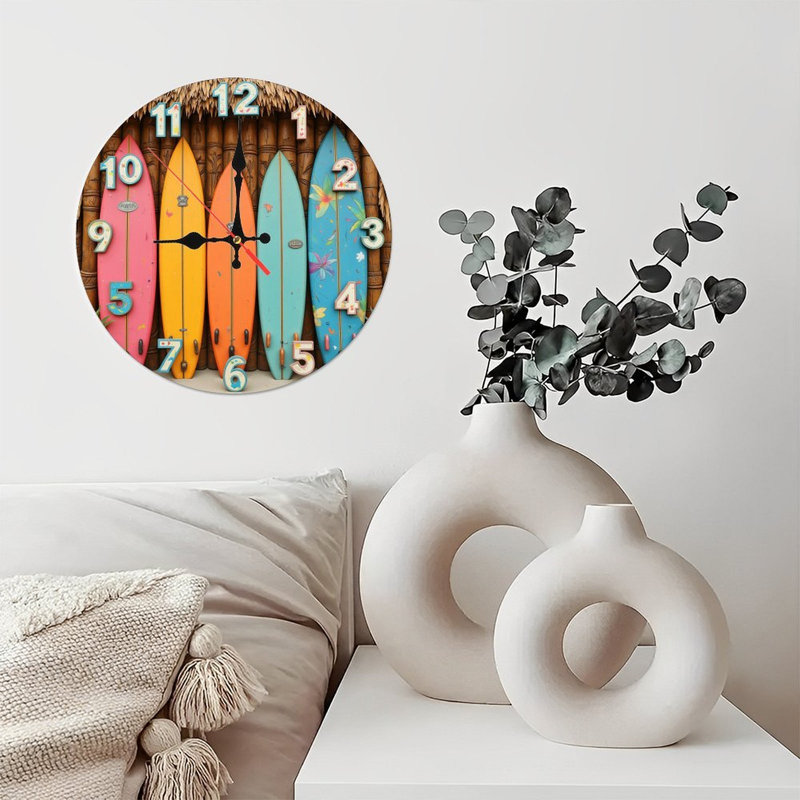 Horloge murale surf