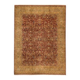 Wool Oriental Area Rug in Gold
