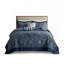 Ensemble de couvre-lit en jacquard pour grand lit 5 pièces avec coussins décoratifs, décorations bleu marine et argentées pour lits-122455291-122455292