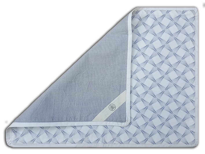 Thaksin Cotton Rectangle Placemat, Blue