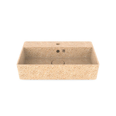 Woodio Cube60 15.748'' Wood Rectangular Bathroom Sink with Overflow