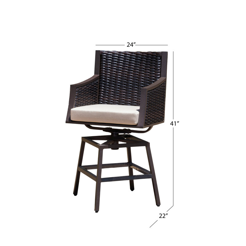 Patio Bar Stool with Cushion