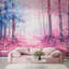 Rose et bleu aquarelle forêt enchantée-857868366