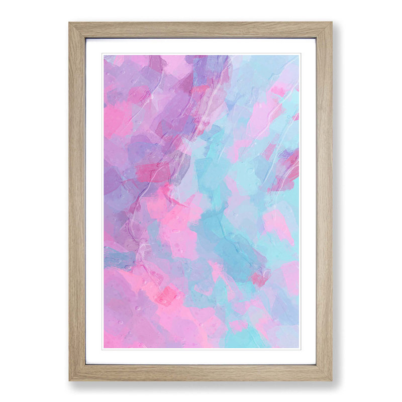Free Light in Abstract - Picture Frame Graphic Art Print, 87cm H x 62cm W x 2cm D, Oak Framed