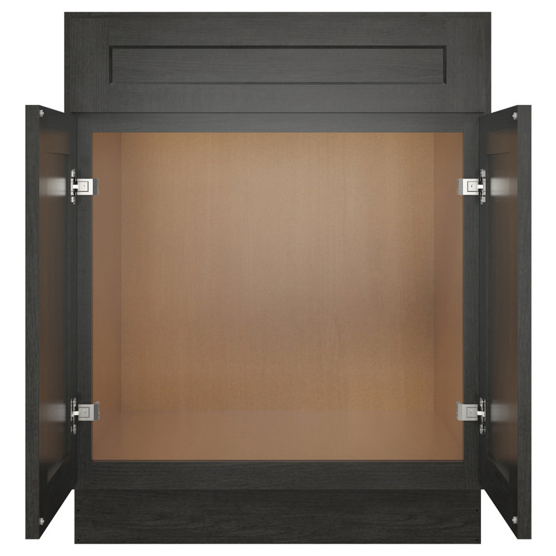 Base de meuble-lavabo simple 27 po seulement, Style Shaker gris anthracite