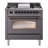 ILVE Nostalgie II Series 36 inch Dual Fuel Range with 6 Burners, Griddle (Glass Door)-124968149-98168253
