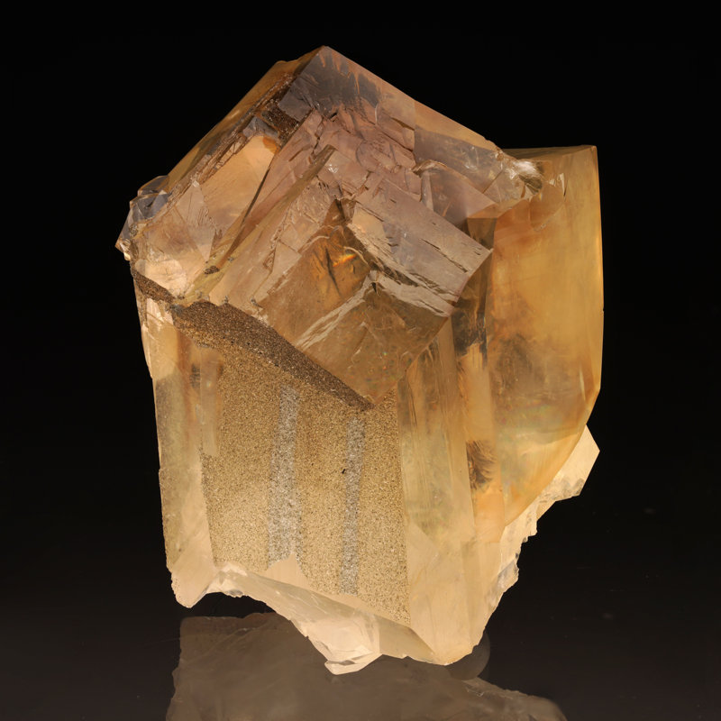 Calcite dorée avec quartz Druzy