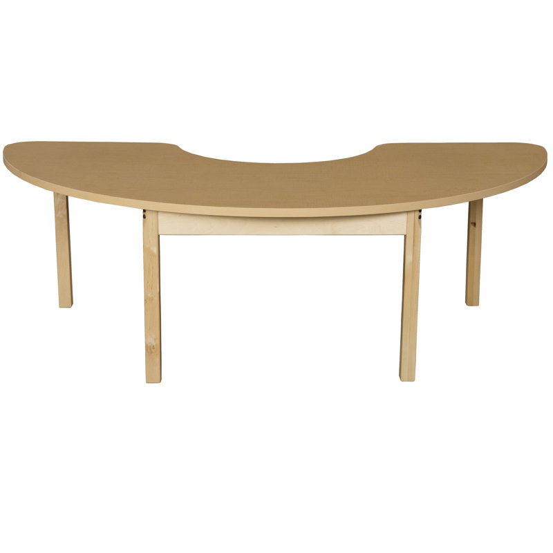 Laminate Adjustable Half-circle 4 Students Activity Table, 19" H x 64" L x 22" W