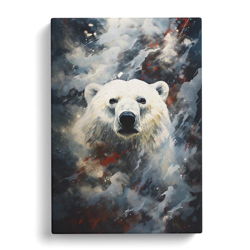 Polar Bear Symbolism - Wrapped Canvas Print, 50cm H x 35cm W x 3cm D
