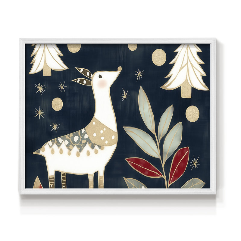 «Chirstmas Art» - DCCLxxxi - Reproduction encadrée - Restickable, H 11 po x l 14 po, Blanc
