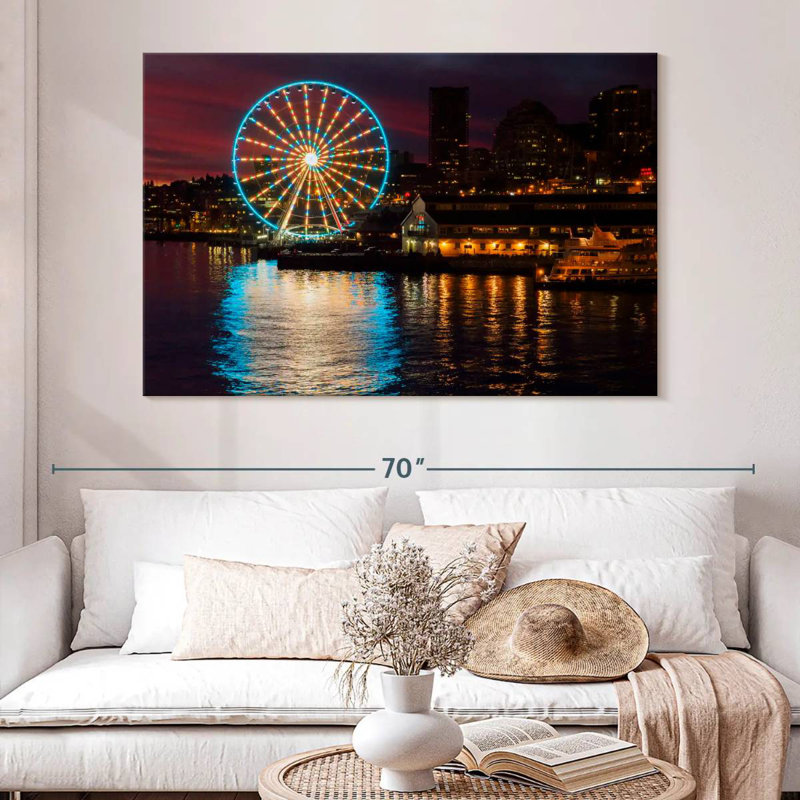 Great Wheel In Seattle, 34" H x 51" W