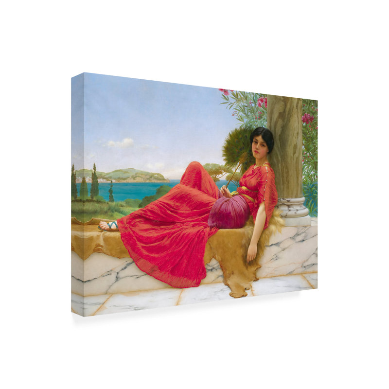 Impression sur toile par John William Godward, H 18 po x l 24 po x P 2 po