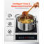 Plaque de cuisson à induction portable, brûleur à induction commercial de 1800 W avec 9 réglages de température, plaque de cuisson à induction en acier inoxydable avec minuterie 3H, verrou pour enfant, pour la cuisine au restaurant