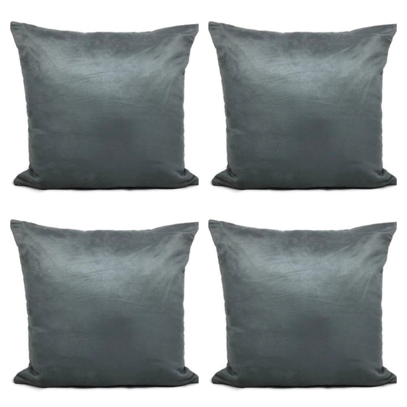 Square Cushion Cover, Blue/Grey