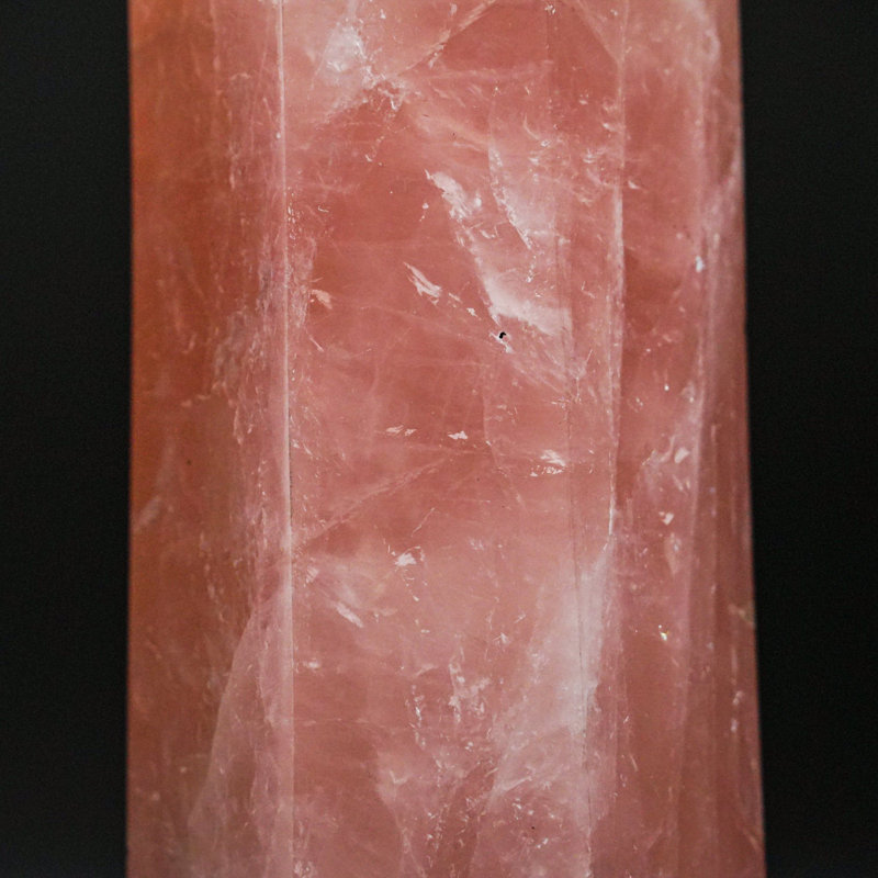 Point de quartz rose poli du Brésil (2 lb)