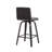 Aluin Mid-century Modern Swivel Counter or Bar Height Bar Stool in Faux Leather and Wood-39795620-39795621-39795625