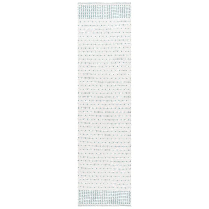 Aitken Flat Weave Cotton Geometric Rug, Runner 2'3" x 9'