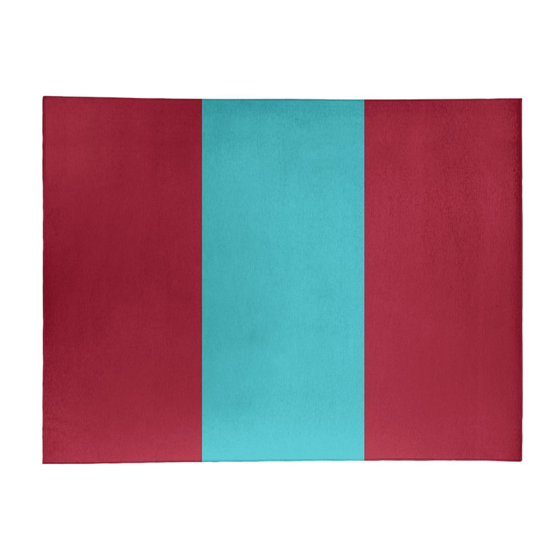 Tapis à rayures rouge/bleu sedona Arizona, Rectangle 5 pi x 7 pi