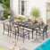 Sutiya 8 - Person Metal Patio Dining Set with Rectangular Table