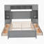 Structure de lit en bois avec armoire et tiroirs tout-en-un, un ajout pratique et élégant pour le décor de votre chambre à coucher