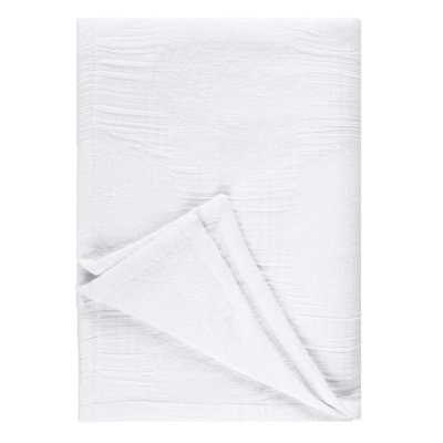 Tanta Cotton Medium Weight Textured Modern Circles Woven Coverlet