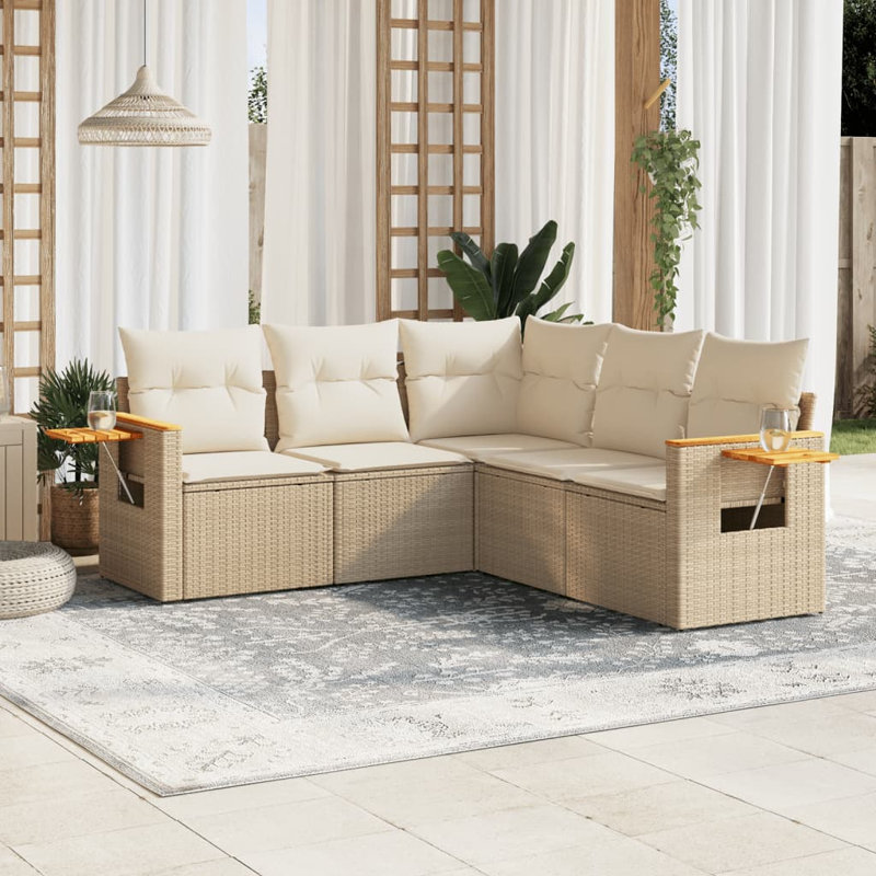 Ensemble de canapé de jardin Vidaxl beige