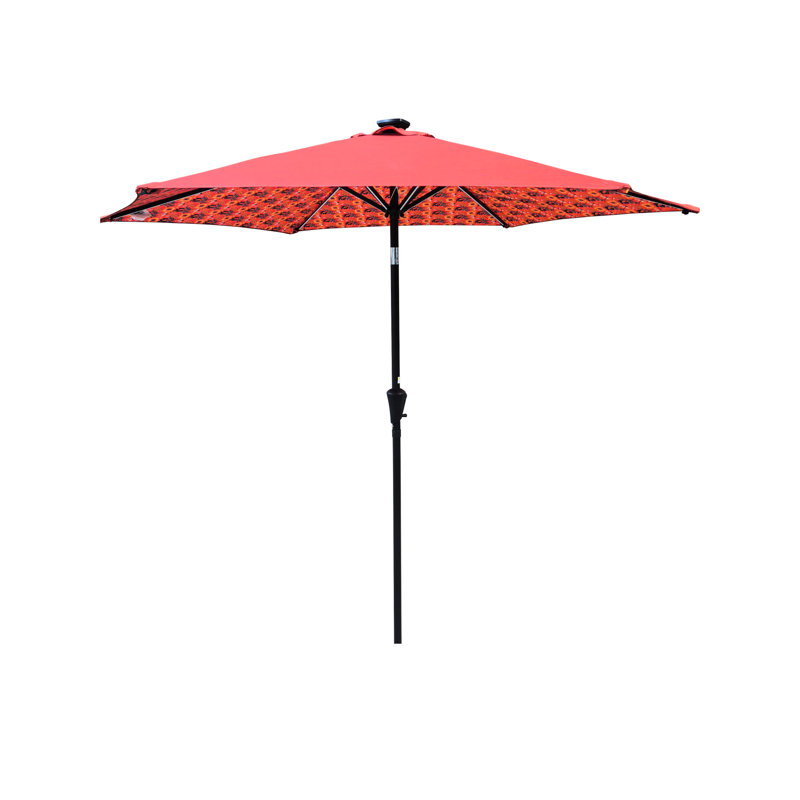 9FT Umbrella With Light, Orange